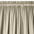 Zasłona jasnobeżowa z matowego welwetu 140x270 cm taśma MELANIE Eurofirany