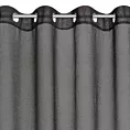 Firana czarna z etaminy zdobiona pasem połyskującym moherową nicią 140x250 cm przelotka MARGARET 2 Eurofirany