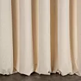 Zasłona szyta na taśmie fala VISCAYA jasnobeżowa z melanżowej i miłej w dotyku tkaniny Italissima