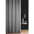 Zasłona szyta na flexach ELLEN grafitowa z grubotkanej tkaniny z efektem dwukolorowej nici i lekkim połyskiem Italissima Eva Minge