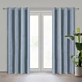 Zasłona niebieska z tkaniny welurowej 420x260 cm przelotka - Dora Eurofirany