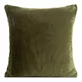 Poszewka na poduszkę 45x45 cm oliwkowa z miękkiej futrzanej tkaniny NINA Eurofirany