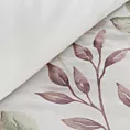 Pościel 220x200 cm bawełniana kolor jasnokremowy, fioletowy w kwiaty SONIA 36 Eurofirany