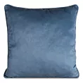 Poszewka na poduszkę 45x45 cm welwetowa ciemnoniebiesko, różowa z roślinnym nadrukiem VELVET 204 Eurofirany