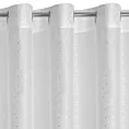 Dekoracja okienna biała z srebrnym nadrukiem drobnych kwadracików 140x250 cm przelotka SIBEL Eurofirany