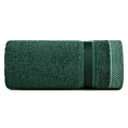 Ręcznik kąpielowy 50x90 cm bawełniany kolor ciemnozielony z bordiurą w paski 500 g/m2 ABBIE Eurofirany