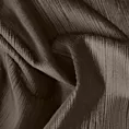 Poszewka szyta ciemnobrązowa z tkaniny welwetowej w pionowe prążki, wykończona obciążnikiem