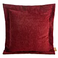 Poszewka na poduszkę  55x55 cm z szenilowej tkaniny bordowa o widocznym ozdobnym splocie Eva Minge Elegante Eurofirany