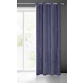 Zasłona granatowa o strukturze sztruksu 140x250 cm przelotka JULIE Eurofirany