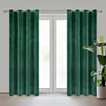 Zasłona ciemnozielona z ekskluzywnego matowego welwetu 140x250 cm przelotka RIA Diva Line Eurofirany