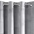 Zasłona jasnoszara z gładkiego welwetu 140x250 cm przelotka PIERRE Eurofirany