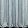 Zasłona szyta na tunelu jasnopopielato turkusowa z matowej tkaniny o grubym splocie z efektem melanżu