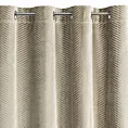 Zasłona ciemnobeżowa z błyszczącego strukturalnego welwetu 140x250 cm przelotka LUSSI Eurofirany