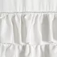 Zasłona biała zdobiona falbanami i lśniącymi akcentami z welwetu 140x250 cm przelotka CARLI Eurofirany