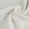 Ręcznik kąpielowy 50x90 cm bawełniany kolor kremowy o ryżowej strukturze z welwetową bordiurą 500 g/m2 LOREN Eurofirany
