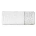 Ręcznik do rąk 30x50 cm bawełniany kolor biały zdobiony wzorem geometrycznym 500 g/m2 LAYLA Eurofirany