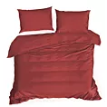 Pościel 160x200 cm gładka z satyny bawełnianej kolor czerwony DINA Diva Line Eurofirany