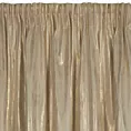 Zasłona kremowo, szampańska zdobiona lśniącym nadrukiem z welwetowej tkaniny 140x270 cm taśma EMILA Eurofirany