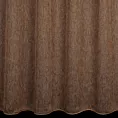 Firana szyta na flexach miedziana z siateczkowej tkaniny o naturalnym splocie i delikatnym połysku, wykończona obciążnikiem