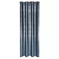 Zasłona granatowo, srebrna z miedzianym nadrukiem z tkaniny welwetowej 140x250 cm przelotka AMBI Eurofirany