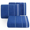 Ręcznik kąpielowy 50x90 cm bawełniany kolor granatowy ze stębnowaną bordiurą 500 g/m2 MIRA Eurofirany