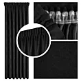 Zasłona czarna z tkaniny welurowej 420x260 cm taśma - Dora Eurofirany