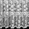 Tkanina firanowa typu Aden z haftowanym wzorem kwiatów Eurofirany