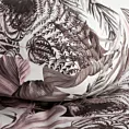 Pościel 160x200 cm bawełniana kolor fioletowy, biały z wzorem egzotycznych liści DAVOS Eurofirany