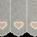 Tkanina firanowa zazdrostka zdobiona haftowaną aplikacją Eurofirany