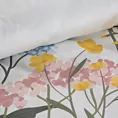 Ekskluzywna pościel 220x200 cm bawełniana kolor biały, jasnoszary z kwiatowym wzorem Reina Line Eurofirany