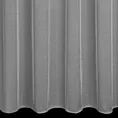 Firana szyta na flexach szara z miękkiej tkaniny o lekkim splocie i delikatnym połysku, wykończona obciążnikiem