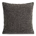 Poszewka na poduszkę 50x50 cm z miękkiej tkaniny barankowej grafitowa BUKLA Eurofirany