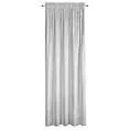 Zasłona biało, srebrna welwetowa z przecieranym błyszczącym nadrukiem 135x270 cm taśma - AVENA Eurofirany