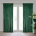 Zasłona butelkowa zieleń z matowego welwetu 140x270 cm taśma MELANIE Eurofirany
