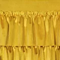 Zasłona musztardowa z welwetu zdobiona falbanami 140x270 cm taśma CHARLOTTE Eurofirany