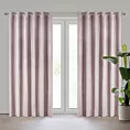 Zasłona pudrowo różowa z matowego welwetu 215x250 cm przelotka MELANIE Eurofirany
