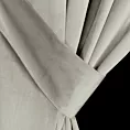 Zasłona popielata z tkaniny welwetowej, troczek w zestwie 140x300 cm taśma + troczek ANTARA Eurofirany