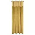 Zasłona miodowa ze złotym wzorem z błyszczącego welwetu 140x250 przelotka ELEN Eurofirany