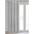 Zasłona srebrna o strukturze deszczyku z etaminy 140x250 cm przelotka ANGELICA Eurofirany
