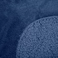 Narzuta dwustronna z przyjemnego futerka i tkaniny barankowej granatowa 220x240 cm NINA Eurofirany Premium