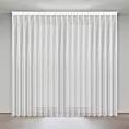 Firana biała z gładkiego woalu 230x270 cm system flex - LUCY Eurofirany