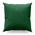 Poszewka szyta ciemnozielona z miękkiej tkaniny welwetowej