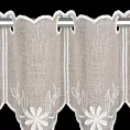 Tkanina firanowa zazdrostka zdobiona haftem kwiatów Eurofirany