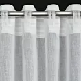 Firana biała z trzema pasami misternej ażurowej aplikacji 140x270 cm taśma/szelki INES Eurofirany