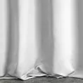 Zasłona szyta na taśmie fala biała z gładkiej tkaniny zaciemniającej typu dimout