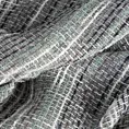 Firana szyta na taśmie 5 cm popielata siatka w stylu eko z efektem melanżu wykończona obciążnikiem
