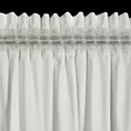 Zasłona biała zdobiona futerkiem 140x270 cm taśma MARION Eurofirany