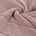 Ręcznik kąpielowy 50x90 cm bawełniany kolor pudrowy róż z welurową bordiurą 500 g/m2 EMMA Eurofirany