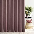 Zasłona szyta na taśmie 5 cm fioletowa z tkaniny o naturalnym splocie z efektem melanżu