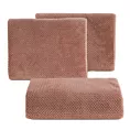 Ręcznik kąpielowy 50x90 cm szybkoschnący z mikrofibry kolor pudrowy róż o ryżowej strukturze 280 g/m2 ZOE 1 Eurofirany